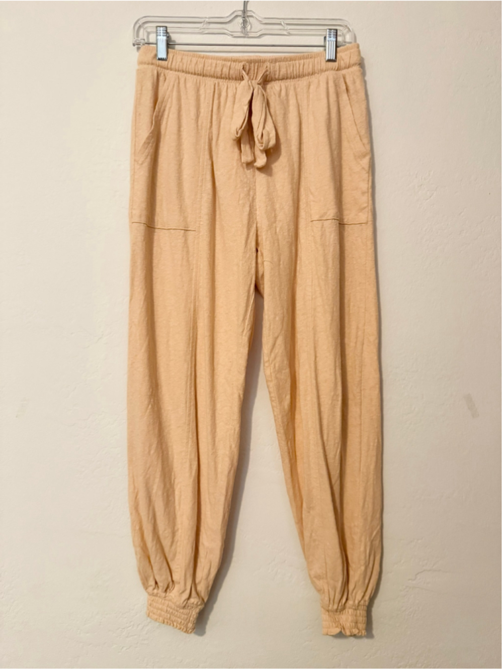 Women's Aerie Pastel Orange Textured Cotton Lightweight Jogger Pants Size XS